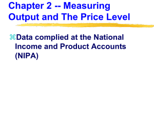 Chapter 2 -- Measuring Output and The Price Level
