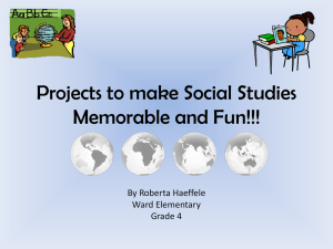 Fun project ideas for 1st quarter social studies - Winston