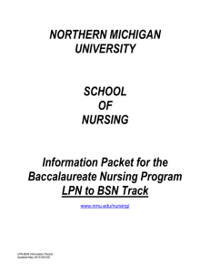 LPN-BSN Info Packet - Northern Michigan University