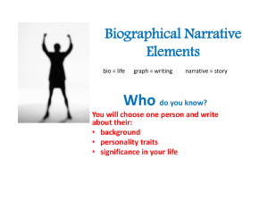 Firsthand Biographical Narrative