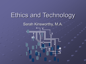 Ethics and Technology - Sam Houston State University