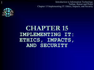 Chapter 15 Implementing IT