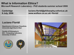 What is information ethics?