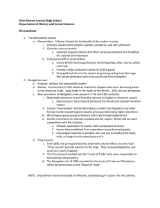 1660 - Navigation Acts - West Morris Central High School