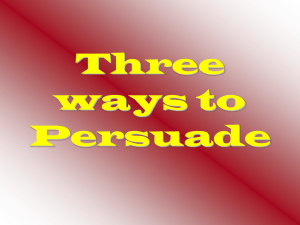 Three ways to Persuade