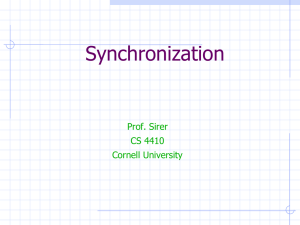 Synchronization - Cornell University