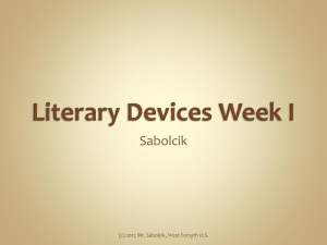 Literary Devices Week I