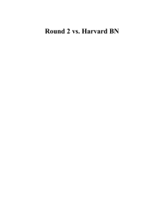 Round 2 vs. Harvard BN