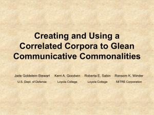 Creating and Using a Correlated Corpus to Glean Communicative