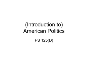 (Introduction to) American Politics