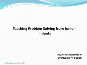 Teaching Problem Solving from Junior Infants