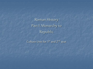 Roman History I