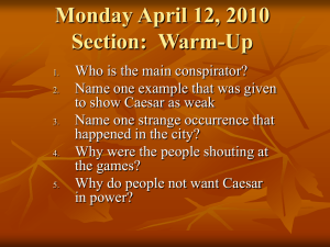 Julius Caesar Quiz Act I