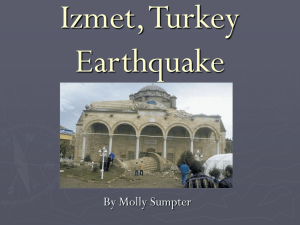 Izmet, Turkey Earthquake