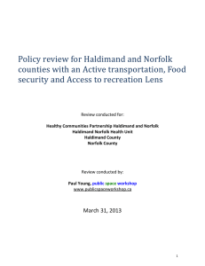 Policy Scan - Healthy Communities Partnership Haldimand and