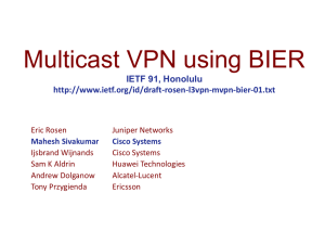 Multicast VPN using BIER