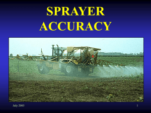 Sprayer Accuracy - University of Wyoming Cooperative Extension