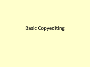 Basic Copyediting