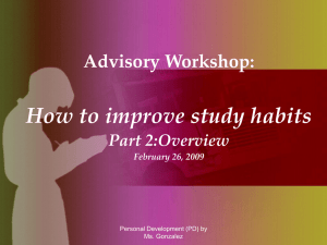 Advisory Workshop:
