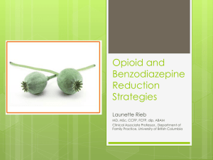 Opioid And Benzodiazepine Reduction Strategies