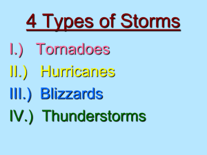 Tornadoes, Hurricanes, Blizzards