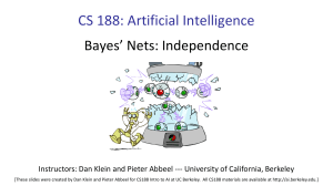 Lecture 17: Bayes Nets II: Independence