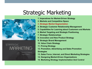 Strategic Market Segmentation