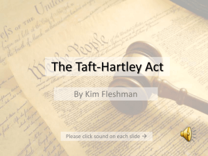 The Taft-Hartley Act