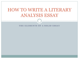 how to write a literary analysis essay