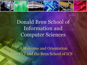 2011 Freshman Advising - Donald Bren School of Information