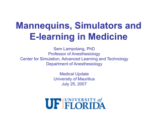 Mannequins, Clinical Simulations and E