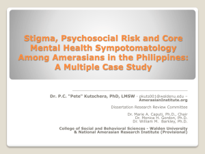 Stigma, Psychosocial Risk and Core Mental Health