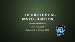 ib historical investigation