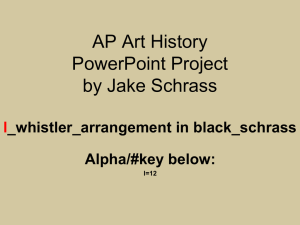 Art History PowerPoint Project Artist List - arthistoryap