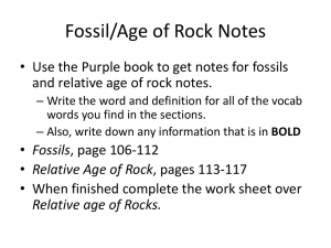 Fossils and Age or Rocks