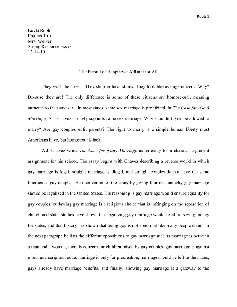 An argumentative essay about marriage