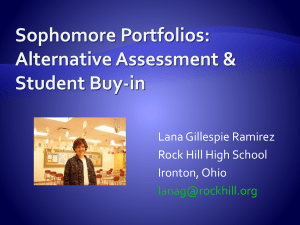 Alternative Assessment & Student Buy In