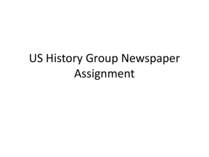 US History Newpaper