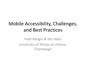 Mobile Accessibility, Challenges, and Best Practices