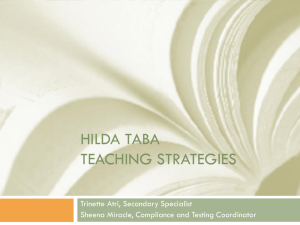 A Hilda Taba teaching strategy
