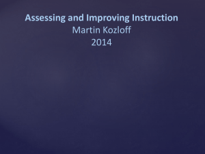 Assessing and improving instruction ppt