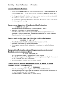 Scientific Notation Information scientific notation info and worksheets