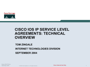 Cisco IP SLA's