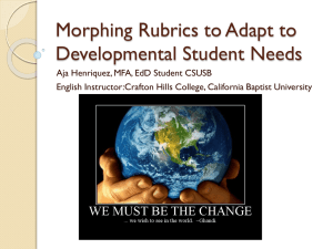 Morphing Rubrics