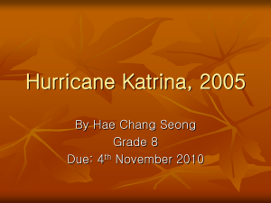 Hurricane Katrina in Lousiana (New Orleans)