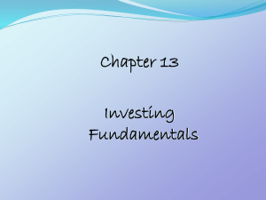 Describe why you should establish an investment program