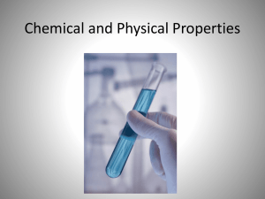 Chemical and physical properties