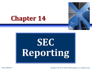 SEC Reporting - McGraw Hill Higher Education