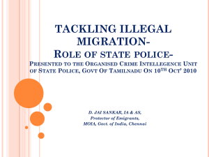 TACKLING ILLEGAL MIGRATION- Role of state police