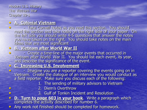 The Vietnam War Chapter 19-1 Lesson 1 - Parkway C-2